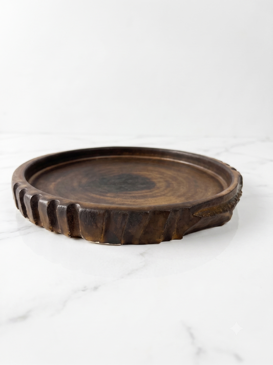 Gold glazed Decorative Plate